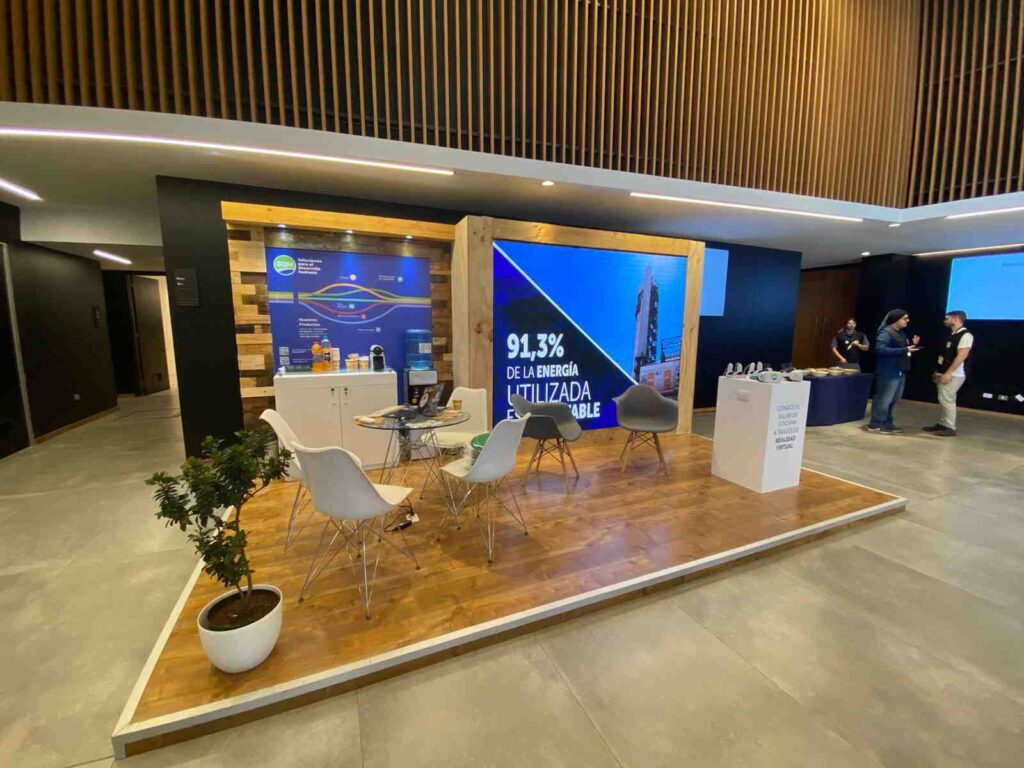 Vista de stand para feria SQM